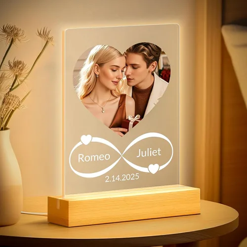 Miniatura 2 de Marco de fotos personalizado con luz nocturna, marcos de fotos personalizados con foto, marco de fotos personalizado, regalos de cumpleaños