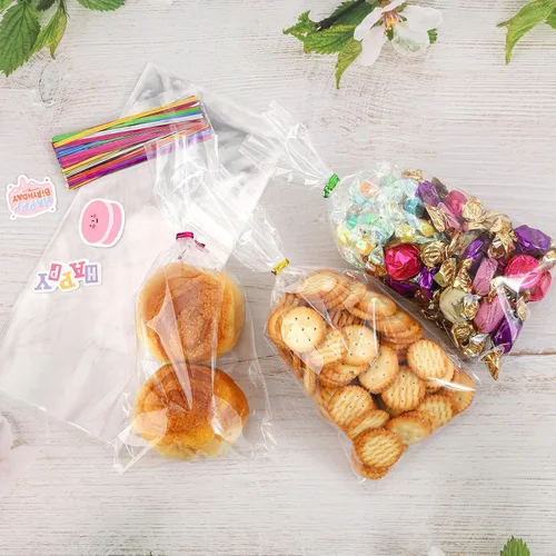 Miniatura 6 de 50 bolsas de celofán transparentes planas de 7" x 12" (A:17.8*A:30.4 cm), bolsas de celofán de polietileno de 2.8 mils para envolver regalos