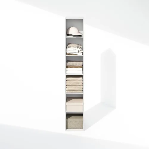 Miniatura 4 de Furinno Cubicle - Organizador de armario de 6 niveles y almacenamiento, organizador de armario, estante abierto, para armario, dormitorio, sala