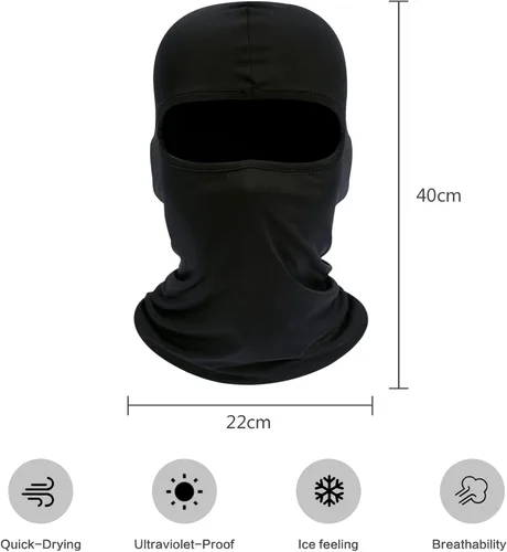 Miniatura 2 de SUNLAND Pasamontañas - Mascarilla facial para motocicleta, ciclismo, esquí, bandana para senderismo, patineta y cabeza, paquete de 3