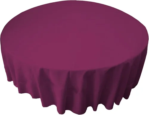 Miniatura 185 de LA Linen - Mantel redondo lavable de popelina de poliéster, resistente a manchas y arrugas, 51", mantel de tela para comedor, cocina, fiesta, Negro