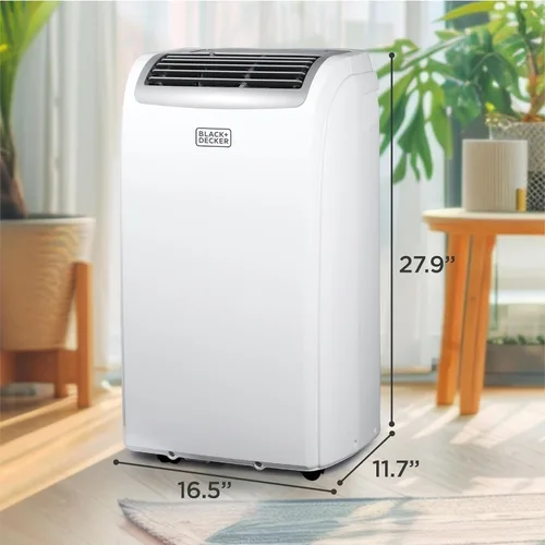 Miniatura 7 de BLACK+DECKER Aire acondicionado portátil de 12,000 BTU con calefacción de 9,000 BTU, CA 4 en 1, calentador, deshumidificador y ventilador, unidad