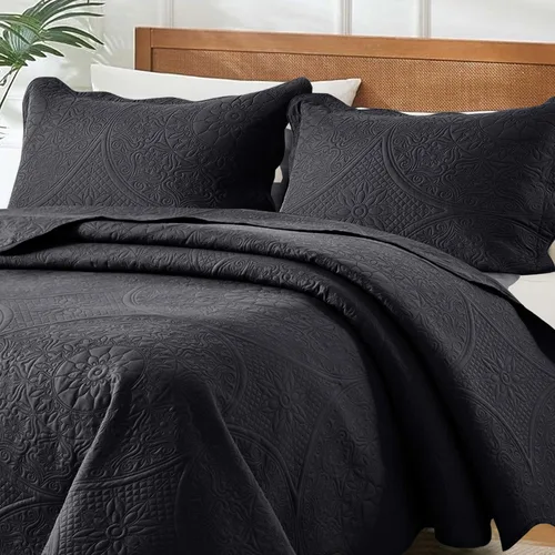 Miniatura 272 de MOONLIGHT20015 Edredón tamaño King (106 x 96 pulgadas) con 2 fundas de almohada (20 x 36 + 2 pulgadas) para todas las estaciones, juego de cama Azul