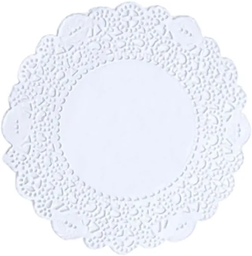 250 piezas de papel redondo de encaje de 3.5 pulgadas de alta calidad, sin polvo, corte limpio, diseño simple: fiesta/regalo/para tartas/decoración