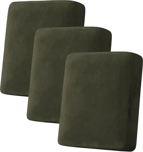 Miniatura 22 de H.VERSAILTEX - Funda de terciopelo elástica y afelpada para protección de cojines de sofá biplaza, silla o sofá, 2 piezas, tamaño grande, color gris