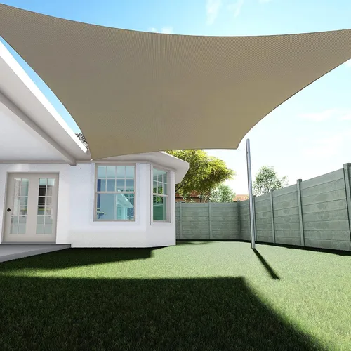 Miniatura 6 de IFAST Toldo tipo vela rectangular de 16.4 x 11.81 pies, cubierta superior, tela resistente y duradera, impermeable, refugio para patio, jardín