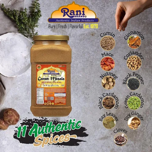 Miniatura 2 de Rani Organic Garam Masala (mezcla de 7 especias de especias del norte de la India) 85g (3oz) Frasco PET ~ Completamente natural Sin sal Vegano