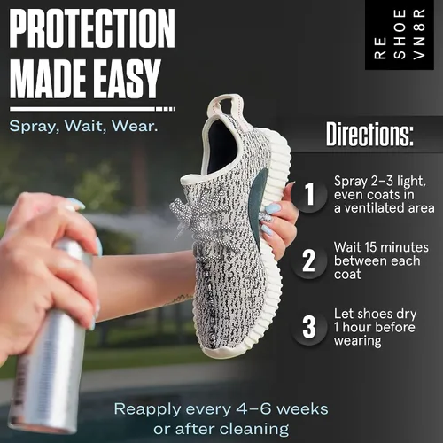 Miniatura 5 de RESHOEVN8R Spray protector de zapatos – Lluvia y manchas – (6.5 onzas) – Spray impermeable para zapatos, secado rápido, sin productos químicos