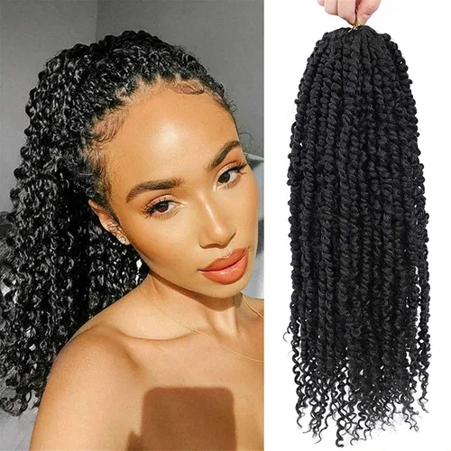 Pelo de Passion Twist – 8 paquetes de 18 pulgadas Passion Twist Crochet para mujeres, cabello rizado pretrenzado Passion Twists extensiones de #2