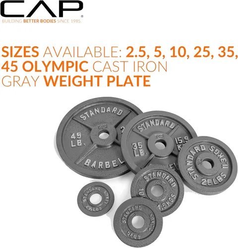 Miniatura 5 de CAP Barbell Placa de peso olímpica de 2 pulgadas Múltiples opciones