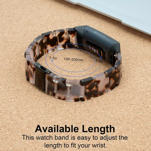 Miniatura 3 de Wongeto Bandas de resina compatibles con Fitbit Charge 4 / Charge 3, accesorio de muñeca de repuesto con hebilla de oro rosa, correas de fitness