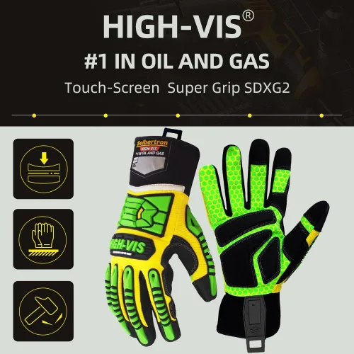 Miniatura 2 de Seibertron Guantes de aceite y gas de rescate de seguridad resistentes a los cortes, resistentes a los cortes, mecánicos antiimpactos, serie