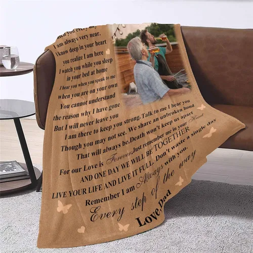 Miniatura 3 de Mantas conmemorativas personalizadas con fotos – Manta personalizada de ángel de duelo para regalo de recuerdo funerario, regalos de memoria Estilo 9