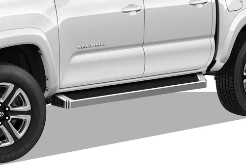 Miniatura 10 de APS Estribos de 5 pulgadas, color negro, compatibles con Toyota Tacoma 2005-2023 de doble cabina de tripulación de acero inoxidable
