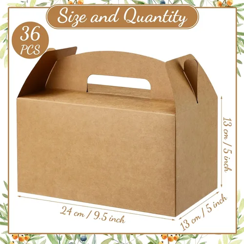 Miniatura 2 de Tinlade 36 cajas grandes de San Valentín para recuerdos de fiesta a granel de 9.5 x 5 x 5 pulgadas, caja de cartón de papel kraft para dulces