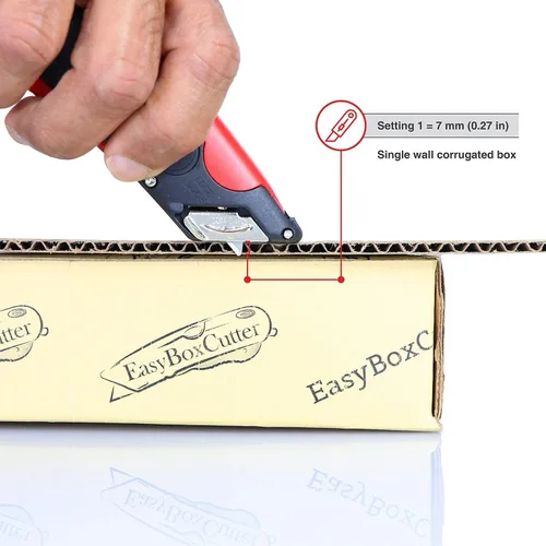Miniatura 4 de EasyCut 2000 - Cuchillo utilitario de corte de caja retráctil seguro, rojo, 09638