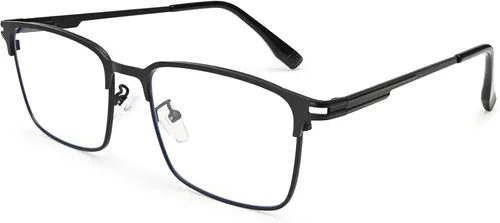 Miniatura 9 de Dollger Gafas de luz azul para hombre, rectángulo de metal, con bloqueo de luz azul, lentes fotocromáticos de moda para computadora