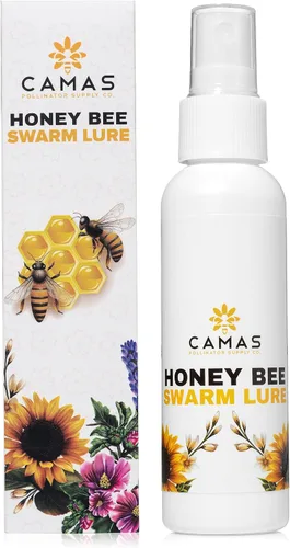 Camas Pollinator Supply - Señuelo de enjambre de abeja de miel, botella de 2 onzas para uso de apicultores en atraer naturalmente nuevas colonias