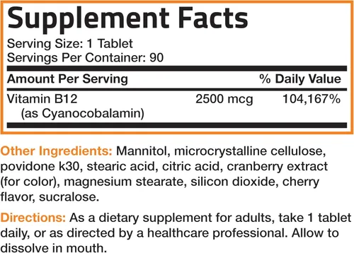 Miniatura 6 de Vitamina B12 de Bronson, 0,000088 oz, sublingual, de rápida liberación, 1