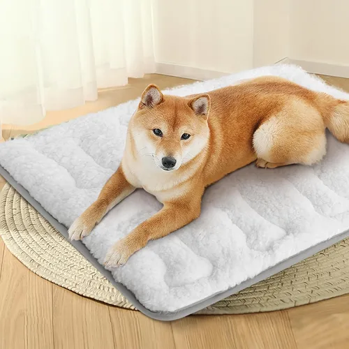 Miniatura 6 de Tapete para jaula de perro (36" x 23"), almohadilla de felpa suave para cama de perro lavable a máquina, almohadilla para jaula, tapete para dormir
