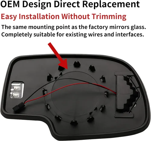 Miniatura 3 de Espejo lateral del conductor de repuesto para Chevrolet Chevy Silverado Suburban Tahoe Avalanche GMC Sierra Yukon Cadillac Escalade espejos