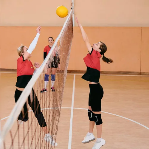 Miniatura 4 de Rodilleras de voleibol para bailarines, rodilleras suaves y transpirables para hombres, mujeres, niños, rodilleras protectoras para voleibol, Negro