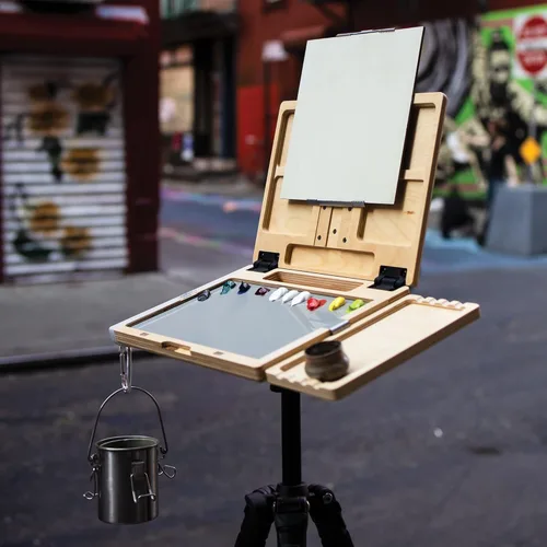 Miniatura 9 de New Wave u.go Plein Air Caja Pochade Anywhere, 8.4"x11.25"x1.25" pulgadas, Caballete Plein Air, Caballete de Pintura, Caballete de Arte