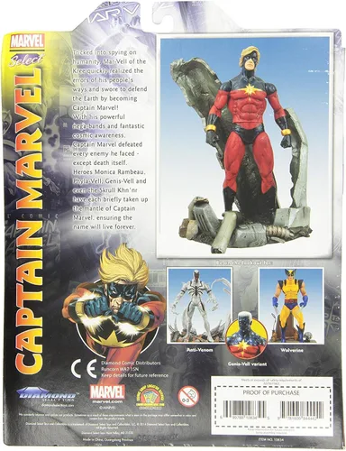 Miniatura 3 de DIAMOND SELECT TOYS Figura de acción Marvel Select Captain Marvel, 7 pulgadas