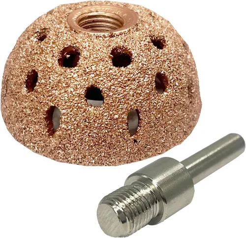 Miniatura 4 de BT-M122a Kit de rueda de pulido para reparación de neumáticos. 2 1/2 "(63 mm) 60 Grit 2 pcs/kit con adaptador de cambio rápido