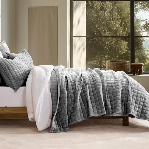 Miniatura 9 de RECYCO Juego de edredón de terciopelo de lujo tamaño individual/individual XL, juegos de cama, juego de cubrecama de terciopelo ultra suave, colcha