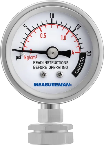 Miniatura 8 de Medidor de olla a presión de acero inoxidable MEASUREMAN, medidor para esterilizador de presión, medidor de presión de vapor, esfera de 2", montaje