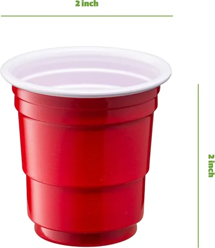 Miniatura 2 de GUSTO [2 onzas – 300 unidades de mini vasos desechables – Vasos de chupito de gelatina roja para fiestas y eventos (paquete anteriormente cómodo)