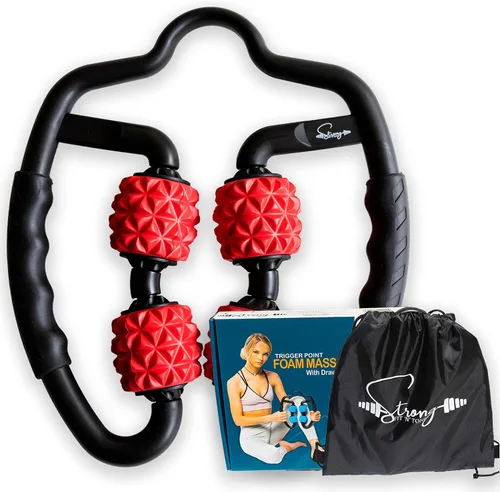 Rodillo muscular para músculos, tejido profundo, bolsa de gimnasio con cordón | Herramienta de masaje miofascial removedor de celulitis - Masajeador