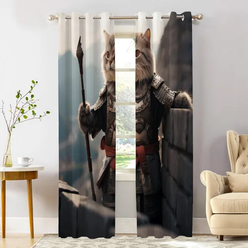Miniatura 92 de Shrahala Abstract Pattern Geometric Blackout Window Curtains, Concentric Squares Thermal Insulated Curtains Grommet Long Drapes for Bedroom,Living