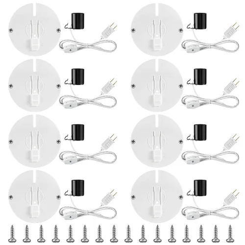 Miniatura 14 de Meonum Kit de Luz de Repuesto para Molde Soplado, Kit de Cable de Luz Individual E27 E26 con Interruptor Fusible Enchufe, para Decoraciones de Casa