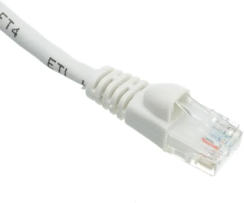 Miniatura 2 de CableWholesale Cable Ethernet Cat6, 24AWG, conector de placa dorada RJ45, 4 pares de cobre trenzado, par trenzado sin blindaje (UTP), cable de Blanco