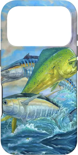 Miniatura 29 de iPhone 13 lindo Mahi Mahi verde pesca atún caso