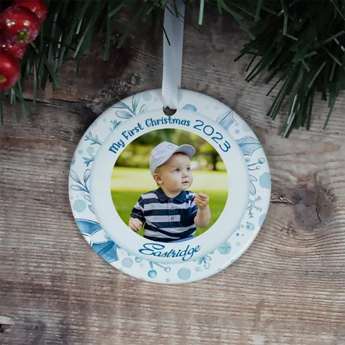 Miniatura 6 de Adornos de Navidad personalizados con foto, adorno de recuerdo personalizado con nombre de bebé, nuevo regalo de bebé, recuerdo de bebé