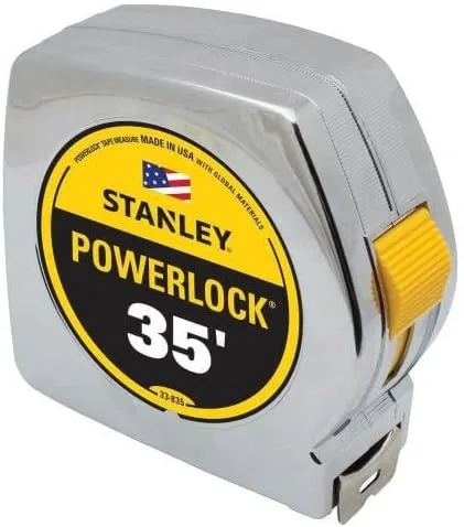Miniatura 4 de Stanley 33-231 Regla de cinta Powerlock resistente de 9.8 ft x 1/2 pulgada con caja de metal