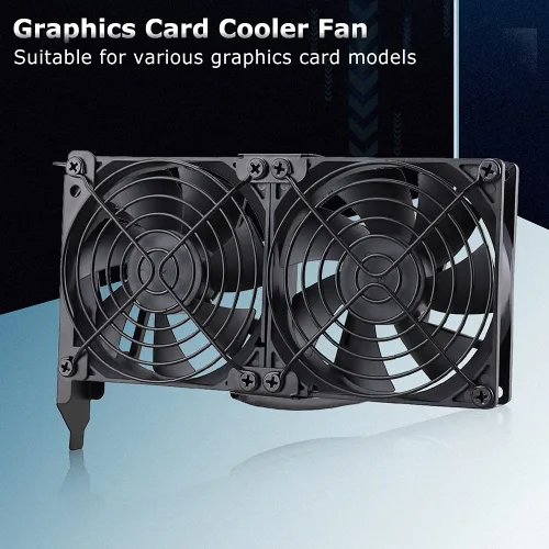 Miniatura 2 de GDSTIME Ventiladores de tarjeta gráfica, Enfriador de tarjeta gráfica, Enfriador de tarjeta de video, ranura PCI Dual 3.543 in 3.622 in
