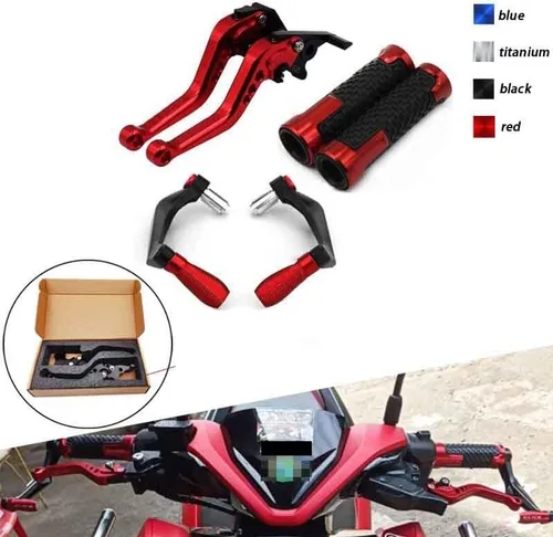 Miniatura 2 de M Adecuado para Yamaha YZF-R1/R3/R6 MT03/07/09 Maneta de embrague de freno modificada Y (Talla: Negro)