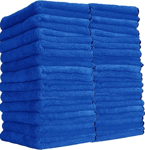 Miniatura 2 de Chemical Guys Toallas profesionales de microfibra de alta calidad para autos, azul, 16 x 16 pulgadas, paños ultra suaves y sin arañazos