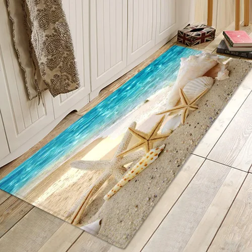 Miniatura 43 de Alfombra antideslizante de espuma de esponja de pelo bajo para puerta de baño, alfombras separadas a prueba de deslizamiento, alfombra de ilusión