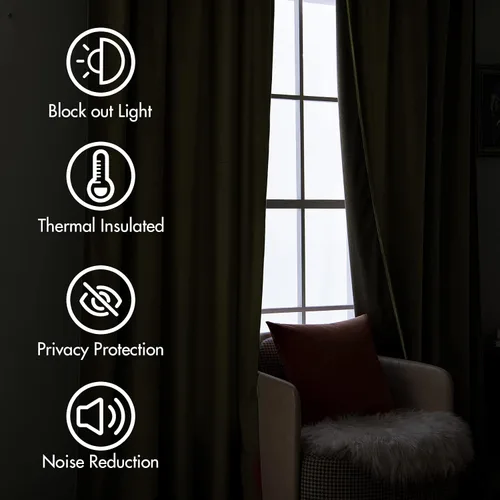 Miniatura 5 de MIULEE Cortinas de terciopelo de 84 pulgadas de largo, juego de 2 paneles para dormitorio, con pestaña trasera plisada, de lujo, aislamiento