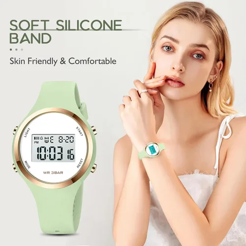 Miniatura 31 de Women LED Display Elecreonic Watch Fashion Chrono Alarm Digital Clock Woman Outdoor Sport Wirstwatch
