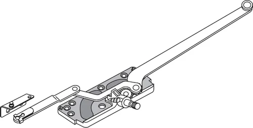 Miniatura 3 de Prime-Line TH 23077 Entrygard - Operador de ventana abatible de doble brazo derecho con soporte de espárragos para reparación de ventanas rotas