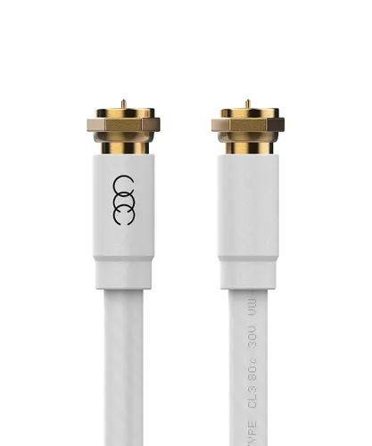 Miniatura 3 de Ultra Clarity Cables Cable coaxial de 3 pies – Cable coaxial RG6 de triple blindaje para TV, conectores chapados en oro, audio digital y video