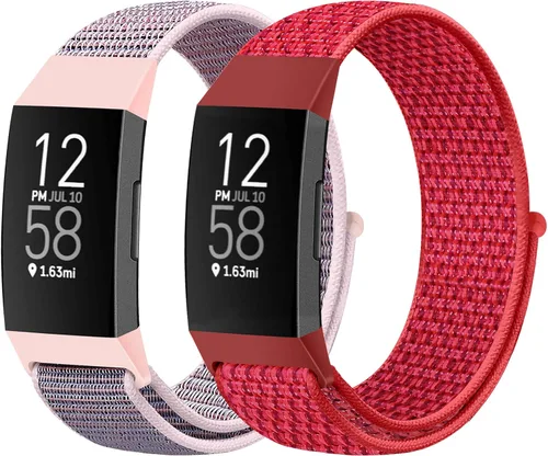 Miniatura 17 de Correas de reloj de nailon compatibles con Fitbit Charge 4/Charge 3/SE, pulsera de repuesto transpirable suave para deporte, correa con banda