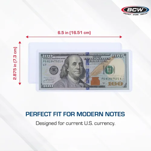 Miniatura 3 de BCW - Contenedor de carga superior para billetes regulares, transparente, para 25 piezas