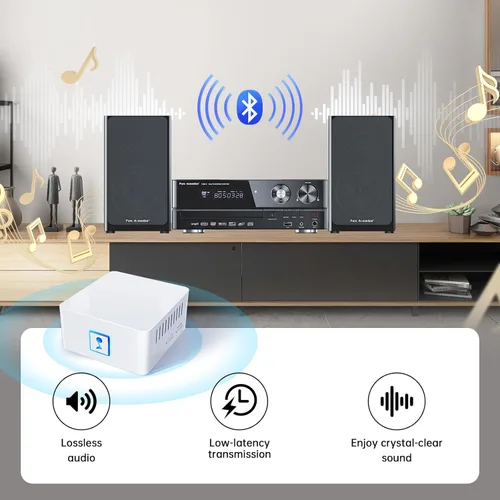 Miniatura 6 de Receptor Bluetooth 5.3 para estéreo doméstico, adaptador de audio inalámbrico, transmisión de música de alta fidelidad, amplificador, baja latencia